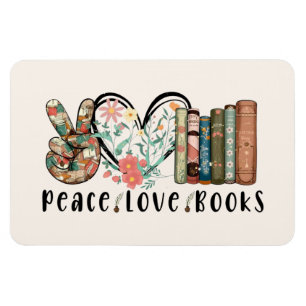 Ímã Tranquilo Vibes: Paz, Amor e Livros