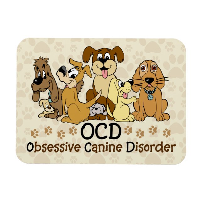 Ímã Transtorno Canino Obsessivo de OCD (Horizontal)