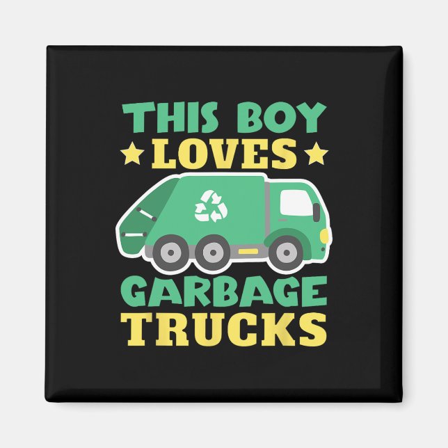 Imã Trash Trucks Toddler Garge Kids (Frente)