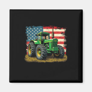Imã Trator Agrícola Bandeira Dos EUA Trator Americano