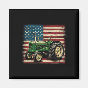 Imã Trator Agrícola Fazenda Bandeira EUA Trator Americ