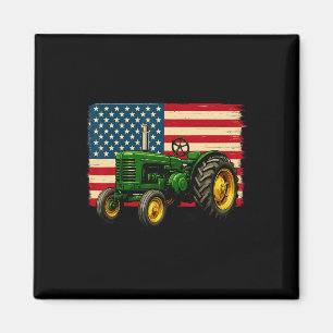 Imã Trator Agricultor Bandeira EUA 4 De Julho