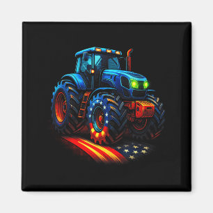 Imã Trator Americano - Agricultor Patriota Bandeira do
