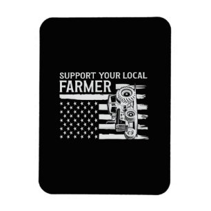 Ímã Trator de Agricultura Patriota Bandeira EUA Dia do