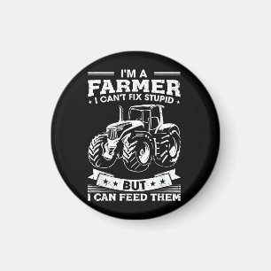 Imã Trator de Fazenda Engraçado Eu Sou um Fazendeiro E