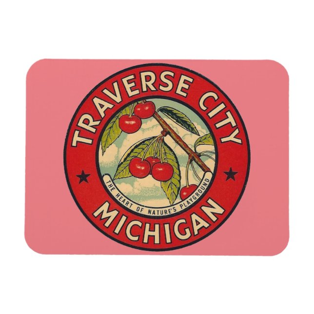 Ímã Traverse City, Michigan Magnet (Horizontal)