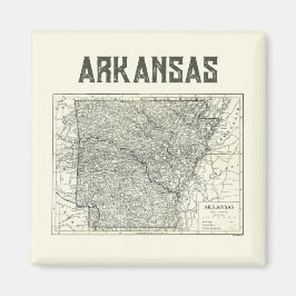 Imã Travesseira com Mapa Antigo do Arkansas