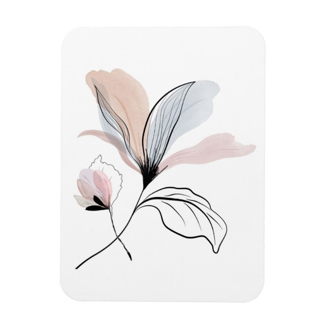 Ímã Travesseiro de Flores Aquarela (Vertical)