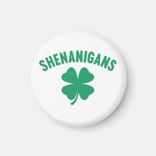 Imã Travessuras Shamrock Dia de São Patrício Retro