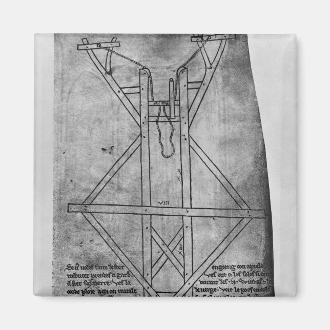Imã Trebuchet, máquina para atirar setas (Frente)