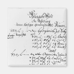 Imã Trecho do pagamento do salário de J.S. Bach