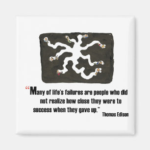 Imã Trecho motivacional de Thomas Edison -