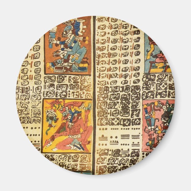 Imã Trechos do Codex Mayan Dresden (Frente)