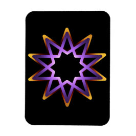 Ímã Tree Of Life Purple Orange Star Symbol Magnet