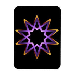 Ímã Tree Of Life Purple Orange Star Symbol Magnet