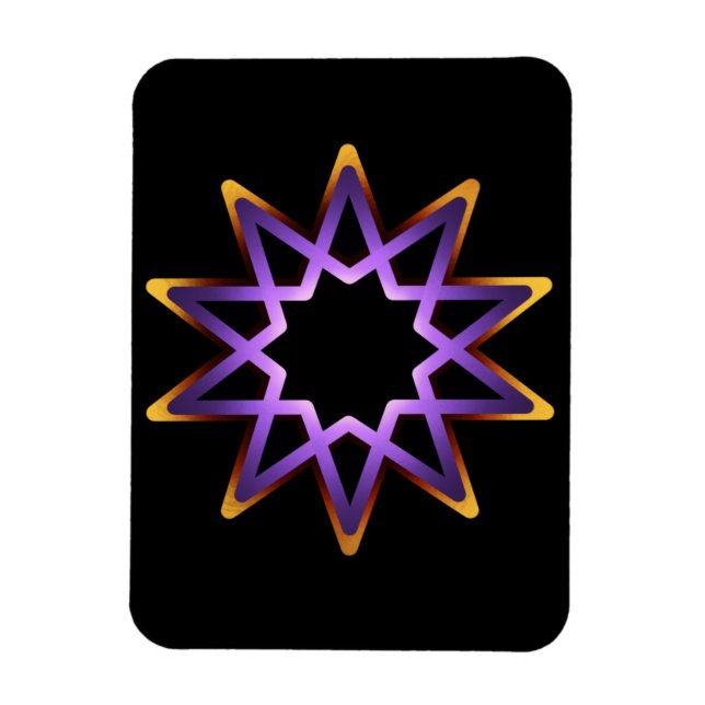 Ímã Tree Of Life Purple Orange Star Symbol Magnet (Vertical)