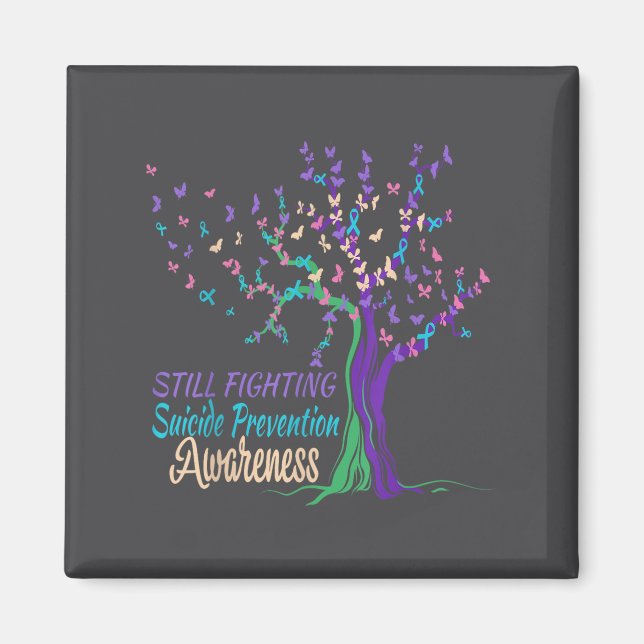 Imã Tree Ribbon Still Fighting Suicide Prevention Awar (Frente)