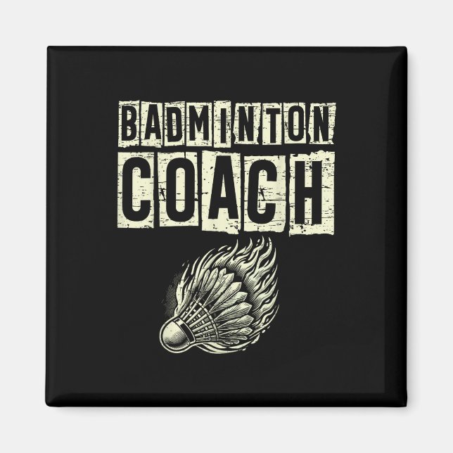 Imã Treinador de Badminton Raquete de Peteca  (Frente)