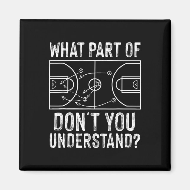 Imã Treinador de basquetebol Design Homens Jovens Jogo (Frente)