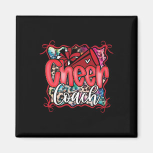 Imã Treinador de Cheer Dad Coquete Vermelho Mega Pom