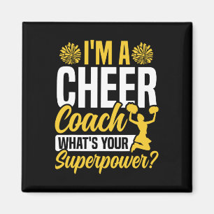 Imã Treinador de Cheerleading Cheer Eu Sou Um Treinado