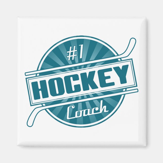 Imã Treinador de Hockey nº 1 (azul) (Frente)