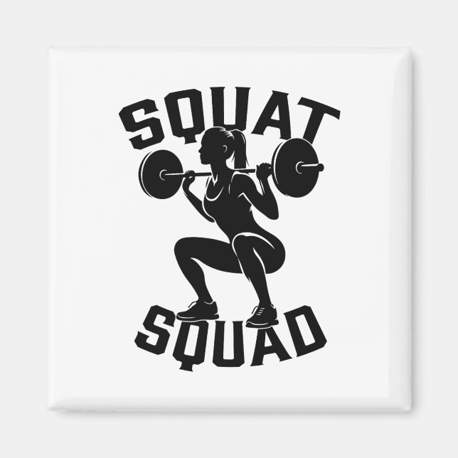 Imã Treinador de Parceiro de Workout ao Quadrado em Qu (Frente)
