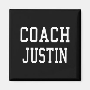 Imã Treinador Justin Futebol Personalizado Time de Fut