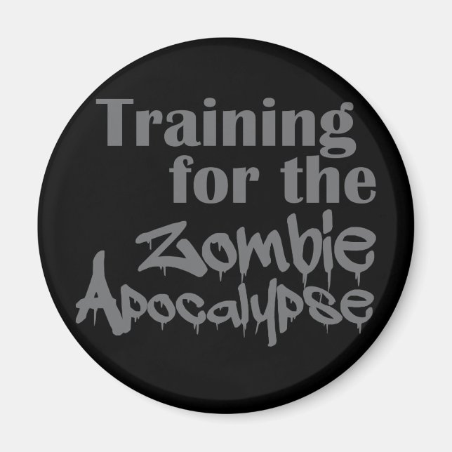 Imã Treinamento Para O Zombie Apocalypse Engraçado (Frente)