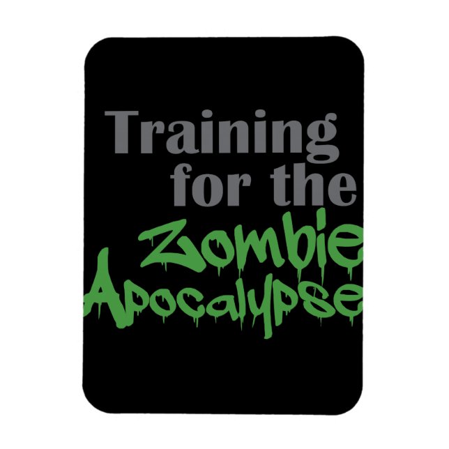 Ímã Treinamento Para O Zombie Apocalypse Funny Workout (Vertical)