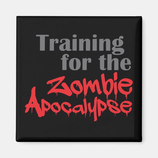 Imã Treinamento Para O Zombie Apocalypse Funny Workout (Frente)
