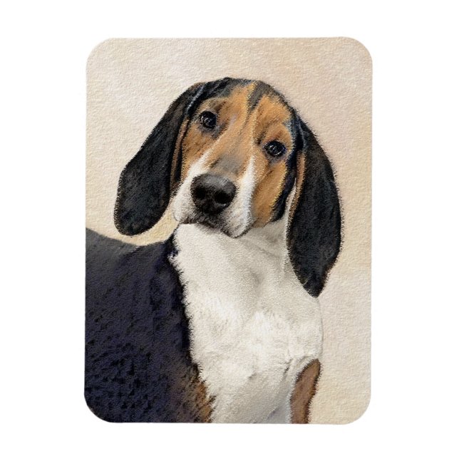 Ímã Treing Walker Coonhound Painting - Arte Original (Vertical)