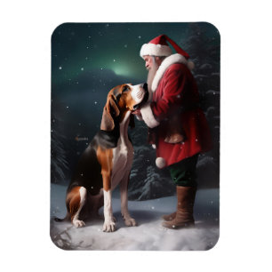 Ímã Treing Walker Coonhound Santa Claus Natal