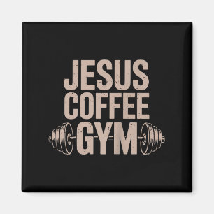 Imã Treino Cristão Engraçado Jesus Café Academia Barra