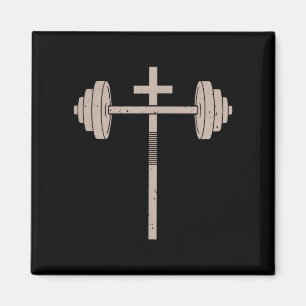 Imã Treino Cristão Haltere Cruz Barra Gym Jesus