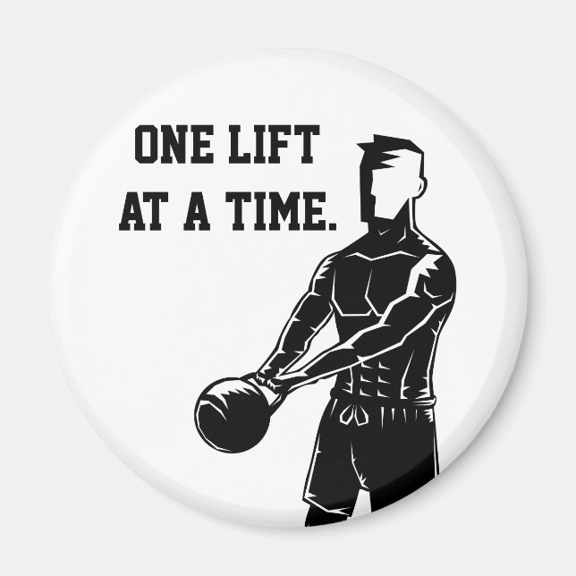 Imã Treino de Fitness com Kettlebell, Um Levantamento  (Frente)