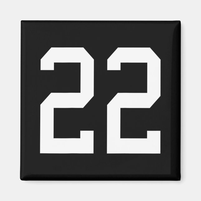 Imã Treino de Futebol Número 22 Byck Design (Frente)