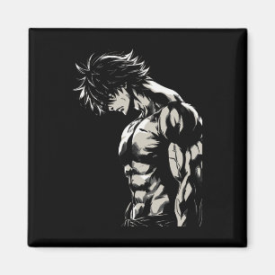 Imã Treino Motivacional de Bíceps de Personagem Mascul