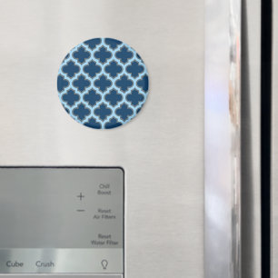 Imã Trellis Azul e Bebê, Latite, Quatrefoil