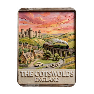 Ímã Trem a vapor de Cotswolds Castelo Campo Inglaterra