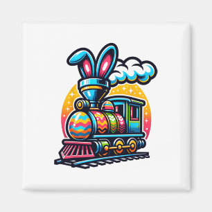 Imã Trem de Coelho Ferrovia Ovo de Páscoa Crianças Men