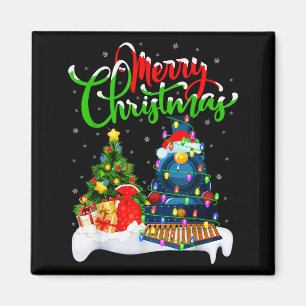 Imã Trem de Natal engraçado para amantes de trem ilumi
