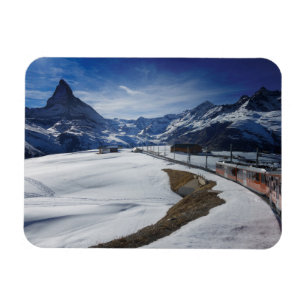 Ímã Trem e Matterhorn railway de Gornergrat em Zermatt