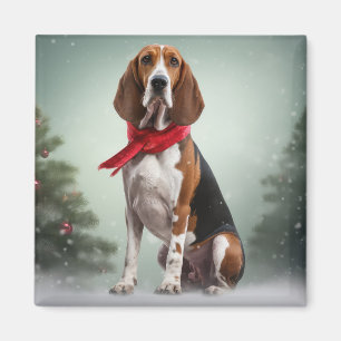 Imã Tremendo Cachorro Walker Coonhound no Natal da Nev