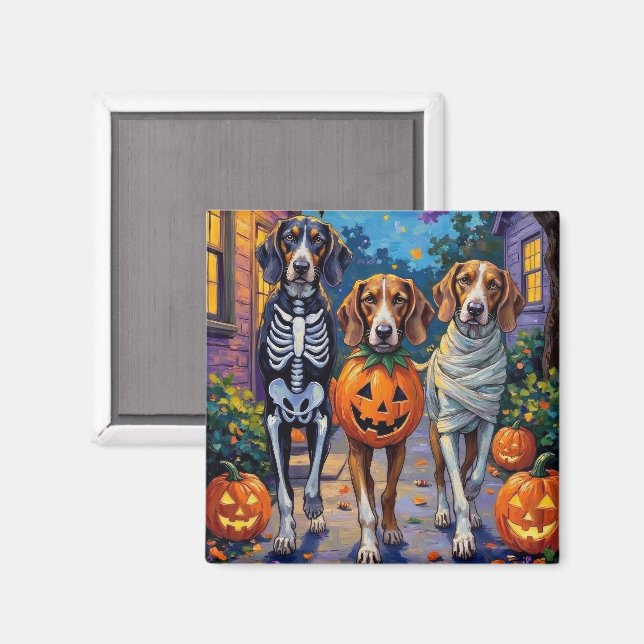 Imã Tremendo Walker Coonhound Em Figurinos De Hallowee (Front/Back)