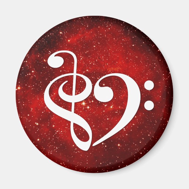 Imã Tremor Clef Bass Clef Heart Red Rosette Nebula (Frente)