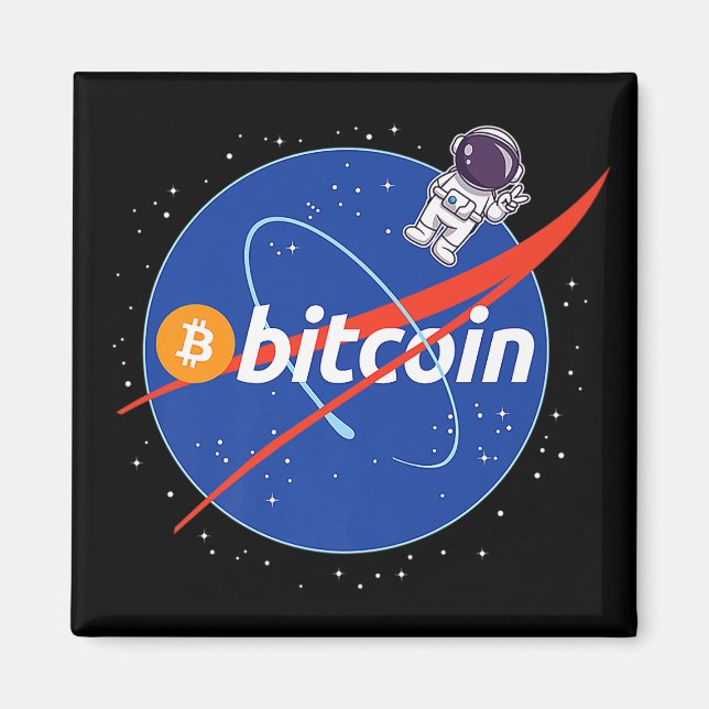 Imã Trendy Bitmoney Astronaut Space Crypto (Frente)