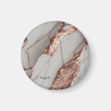 Trendy Copper Glitter Marble
