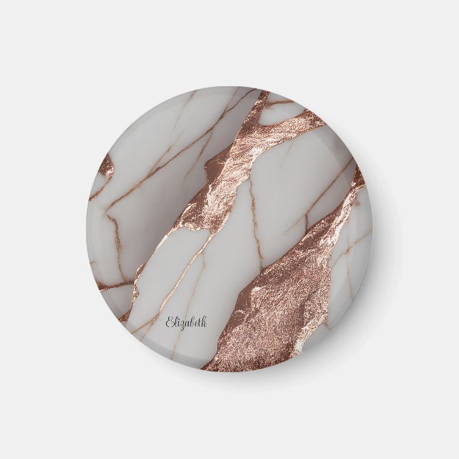 Imã Trendy Copper Glitter Marble (Frente)