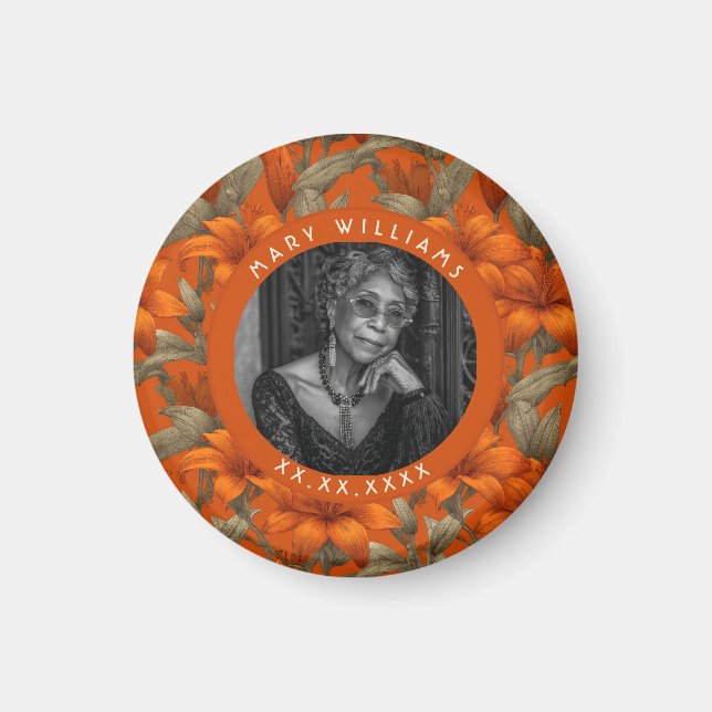 Imã Trendy Custom Lilies Themed Beach Party (Frente)